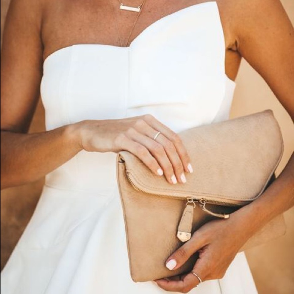 Strapless Statement Top In White - Picture 5 of 8